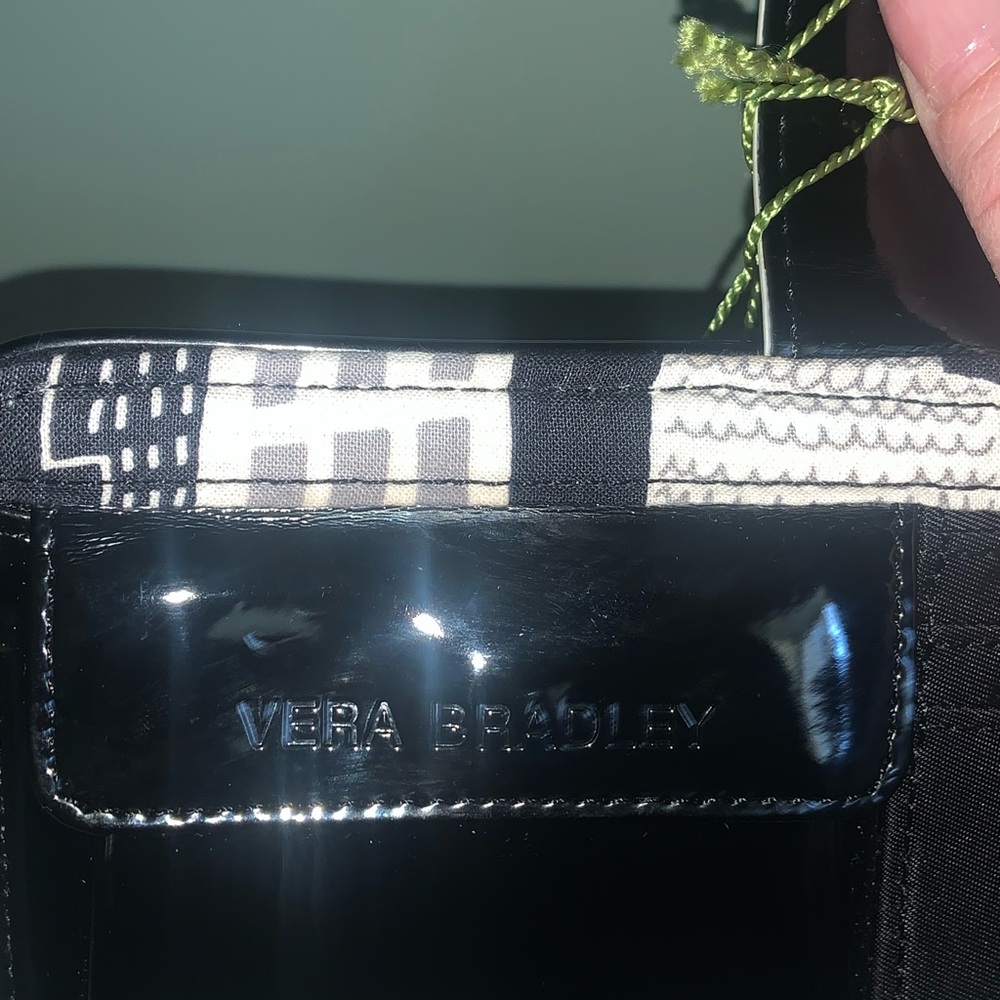 Vera Bradley Black Quilted and Patent Leather Wallet - Picture 6 of 7